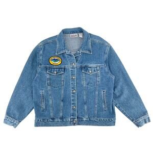 90s Bill Blass denim jean jacket 1990s vintage